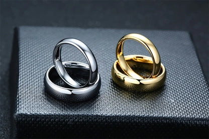 Anti Scratch Tungsten Wedding Rings for Women Men Simple Classic Wedding Bands for Couples Basic Jewelry - The Clothing Company Sydney