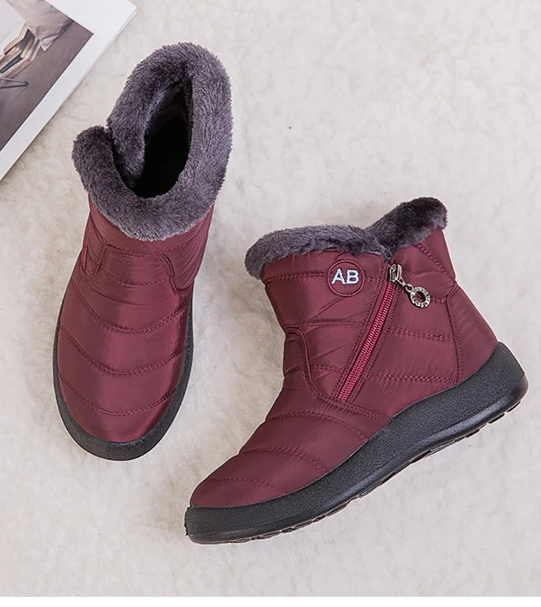 Women's Thick Plush Snow Boots Winter Waterproof Non-slip Platform Ankle Boots Women Warm Cotton Padded Shoes The Clothing Company Sydney