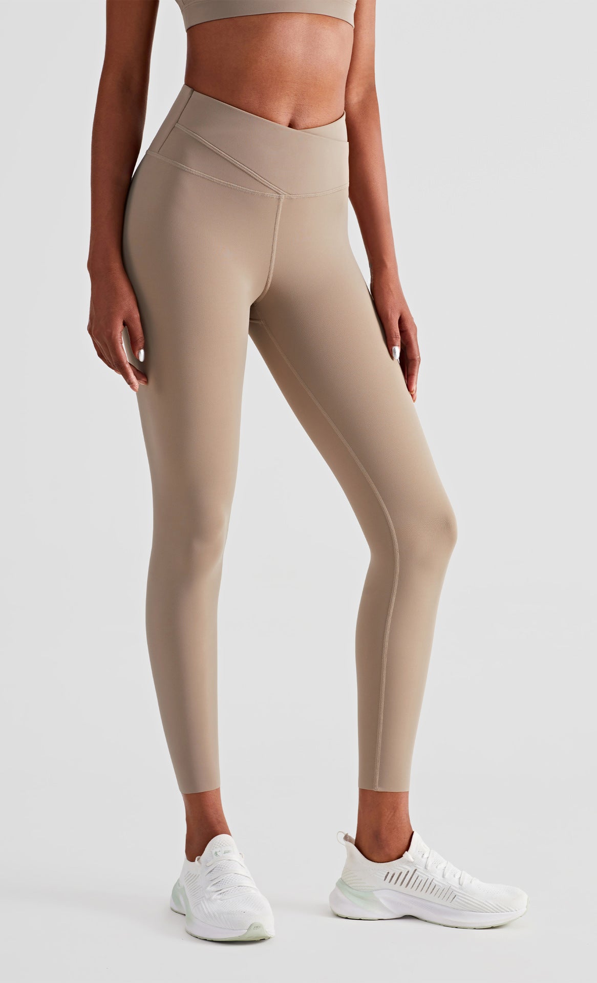 Women's Double Layer Abdominal Tightening Fitness Yoga Pants High Waist Hip Lifting Gym Sports Leggings Nude Tights The Clothing Company Sydney