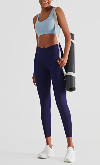 Women's Double Layer Abdominal Tightening Fitness Yoga Pants High Waist Hip Lifting Gym Sports Leggings Nude Tights The Clothing Company Sydney