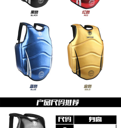 Boxing Chest Guard MMA Martial Arts Rib Shield Armour Adults Kids Body Protector Kickboxing Training Uniform Muay Thai Fight Gear - The Clothing Company Sydney