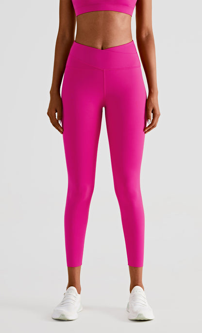 Women's Double Layer Abdominal Tightening Fitness Yoga Pants High Waist Hip Lifting Gym Sports Leggings Nude Tights The Clothing Company Sydney