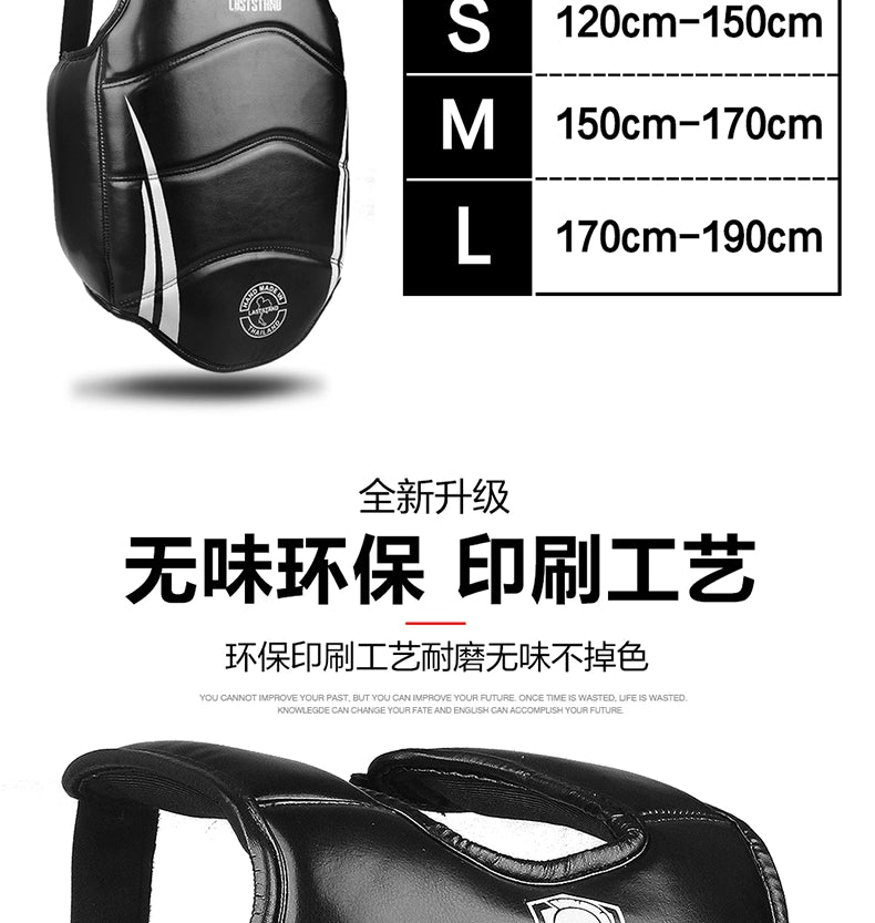Boxing Chest Guard MMA Martial Arts Rib Shield Armour Adults Kids Body Protector Kickboxing Training Uniform Muay Thai Fight Gear - The Clothing Company Sydney