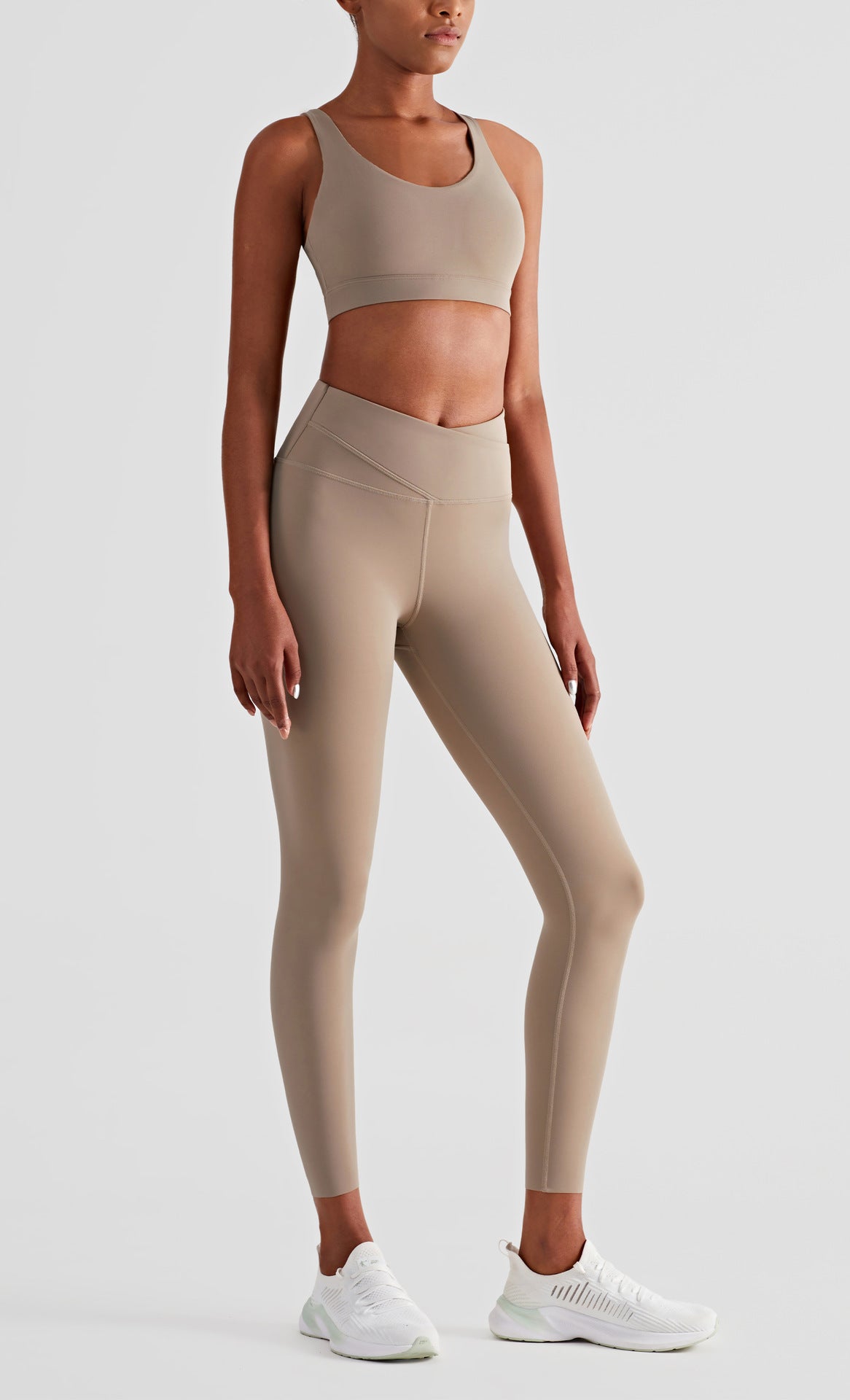 Women's Double Layer Abdominal Tightening Fitness Yoga Pants High Waist Hip Lifting Gym Sports Leggings Nude Tights The Clothing Company Sydney