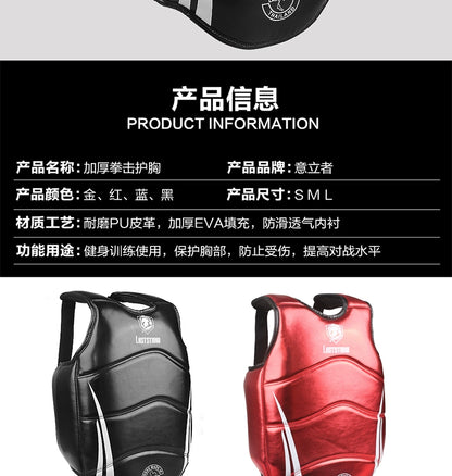 Boxing Chest Guard MMA Martial Arts Rib Shield Armour Adults Kids Body Protector Kickboxing Training Uniform Muay Thai Fight Gear - The Clothing Company Sydney
