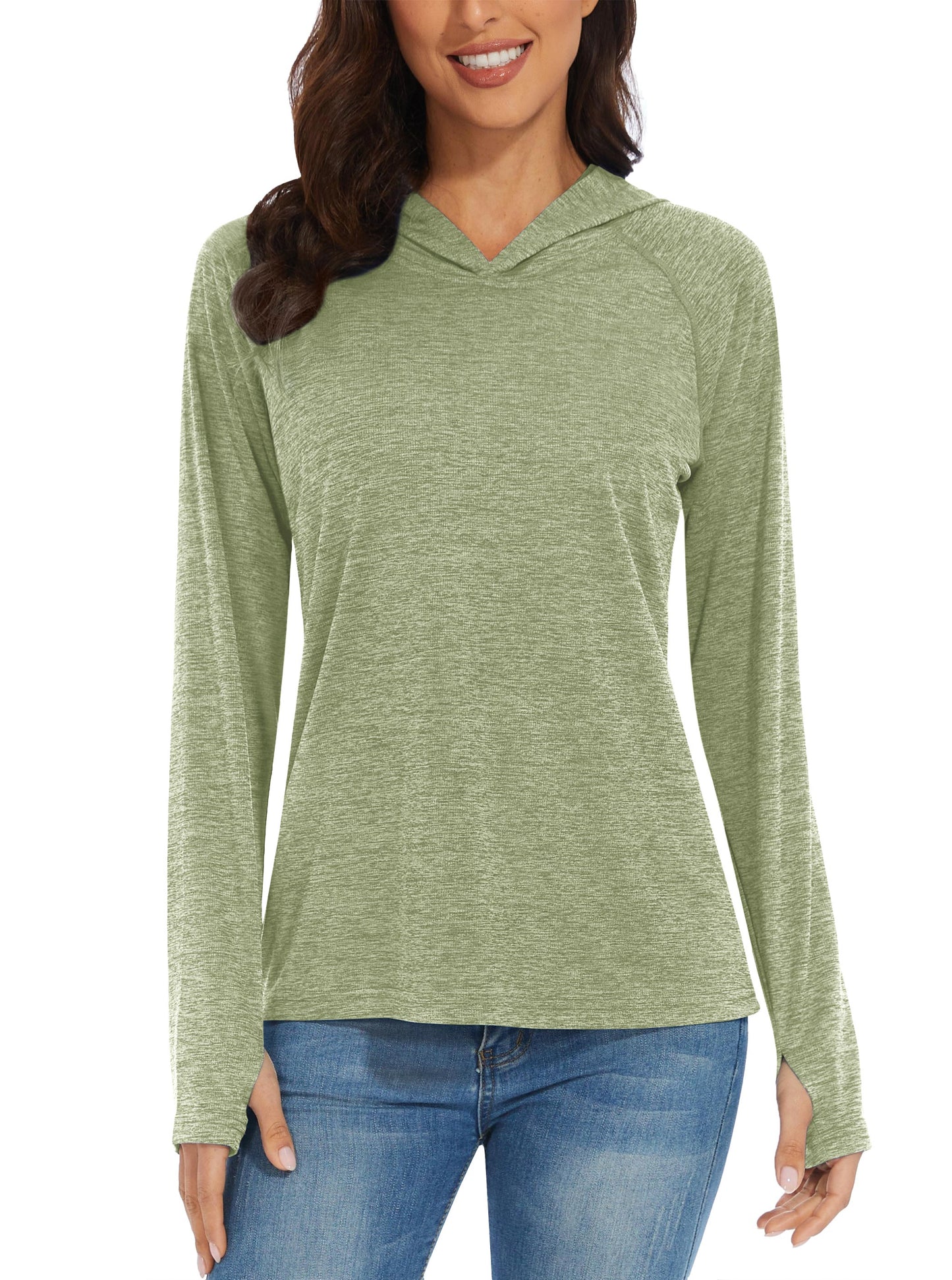 UPF50+ Breathable Long Sleeve Hoodie T-shirts Women's Sun/UV Protection Casual Hooded T shirts Outdoor Sports Pullover The Clothing Company Sydney