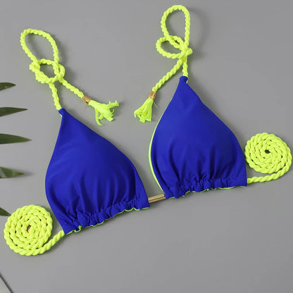 2 Piece Triangle String Bikini Swimsuit Tie Side Thong Swimwear Female Bathing Swimming Suit Summer Beachwear The Clothing Company Sydney