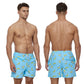 Summer Mens Swim Shorts Beach Quick Dry Printing Swimsuit Plus Size Mesh Liner Surfing Gym Board Shorts