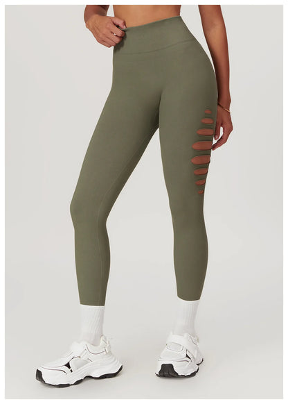 Seamless High-Waist Yoga Leggings – Hollow-Out Push-Up Workout Tights for Women - The Clothing Company Sydney