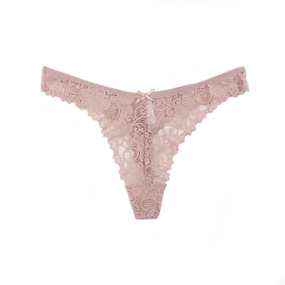 Lace Thong Women's Lace Low Waist Panties Transparent Underwear Ladies Briefs Panty Underwear Lingerie - The Clothing Company Sydney