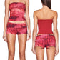 Women's Shorts Set 2 Piece Summer Outfits Star Print Crop Tube Tops with Fold Over Shorts for Streetwear Beach Y2K Ourfit Set The Clothing Company Sydney