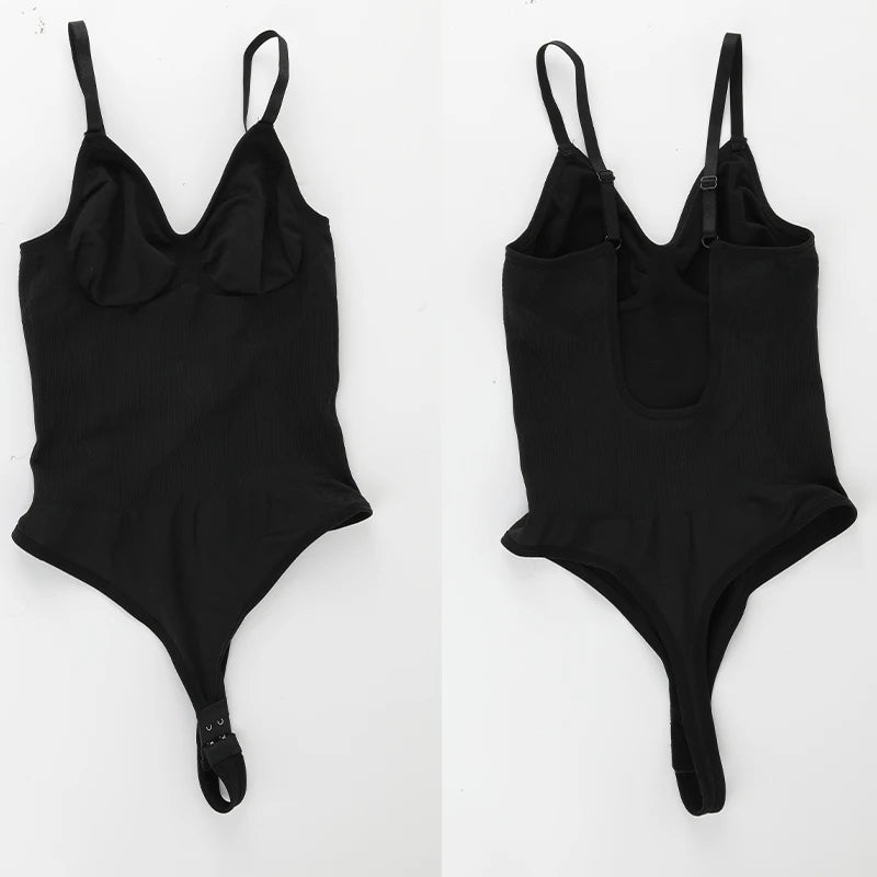Womens Backless Bodysuits Seamless Shapewear Body Shaper Camisole Tops Corset Shapewear