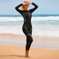 One Piece Swimsuit Women's Long Sleeve Full Length Sunscreen Surfing and Diving Swimwear - The Clothing Company Sydney