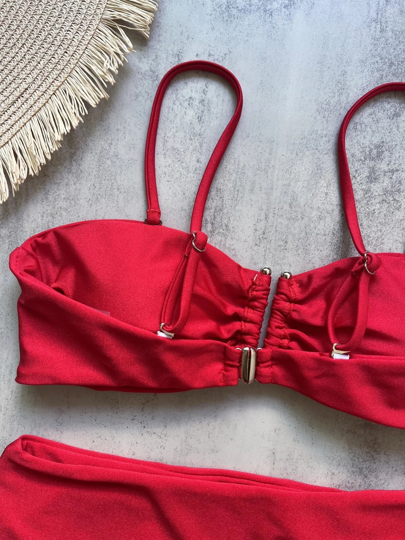 2 Piece Bandeau Bikini Push Up Swimsuit Swimwear Brazilian Bikini Set Thong Swim Suits Solid Beachwear The Clothing Company Sydney