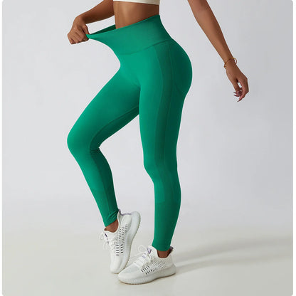 Women's Ribbed Seamless Yoga Pants High Waist Gym Leggings Sports Fitness Legging Running Tights - The Clothing Company Sydney