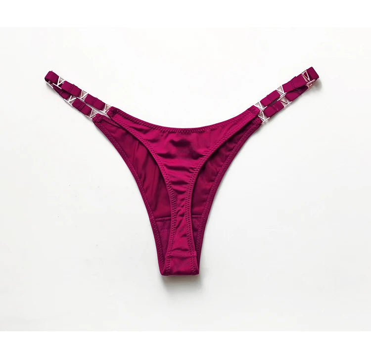 Seamless Thong Women's Underwear Briefs Panties Zebra Flower Low Rise Metal Buckle G String Bikini Undies The Clothing Company Sydney