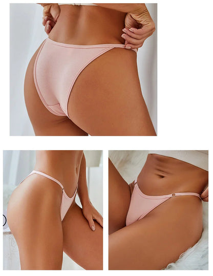 3 Pack Women's Cotton Panties Low Waist Bikini Briefs Ladies Underwear Soft Solid Underpants Lingerie The Clothing Company Sydney