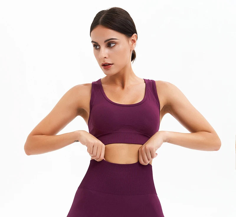 Tank Top Women's Gym Yoga Bra Padded Sports Bra Removable Workout Push Up Crop Top Fitness Bra Athletic Sportswear The Clothing Company Sydney