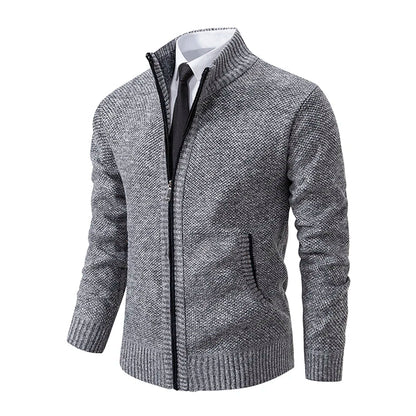 Men's Casual Stand Collar Sweater Zipper Cardigan The Clothing Company Sydney