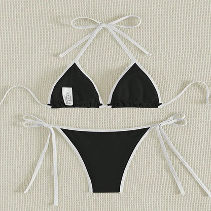 2 Piece String Micro Thong Swimsuit Women Halter Mini Swimwear Beachwear Bikini Set The Clothing Company Sydney