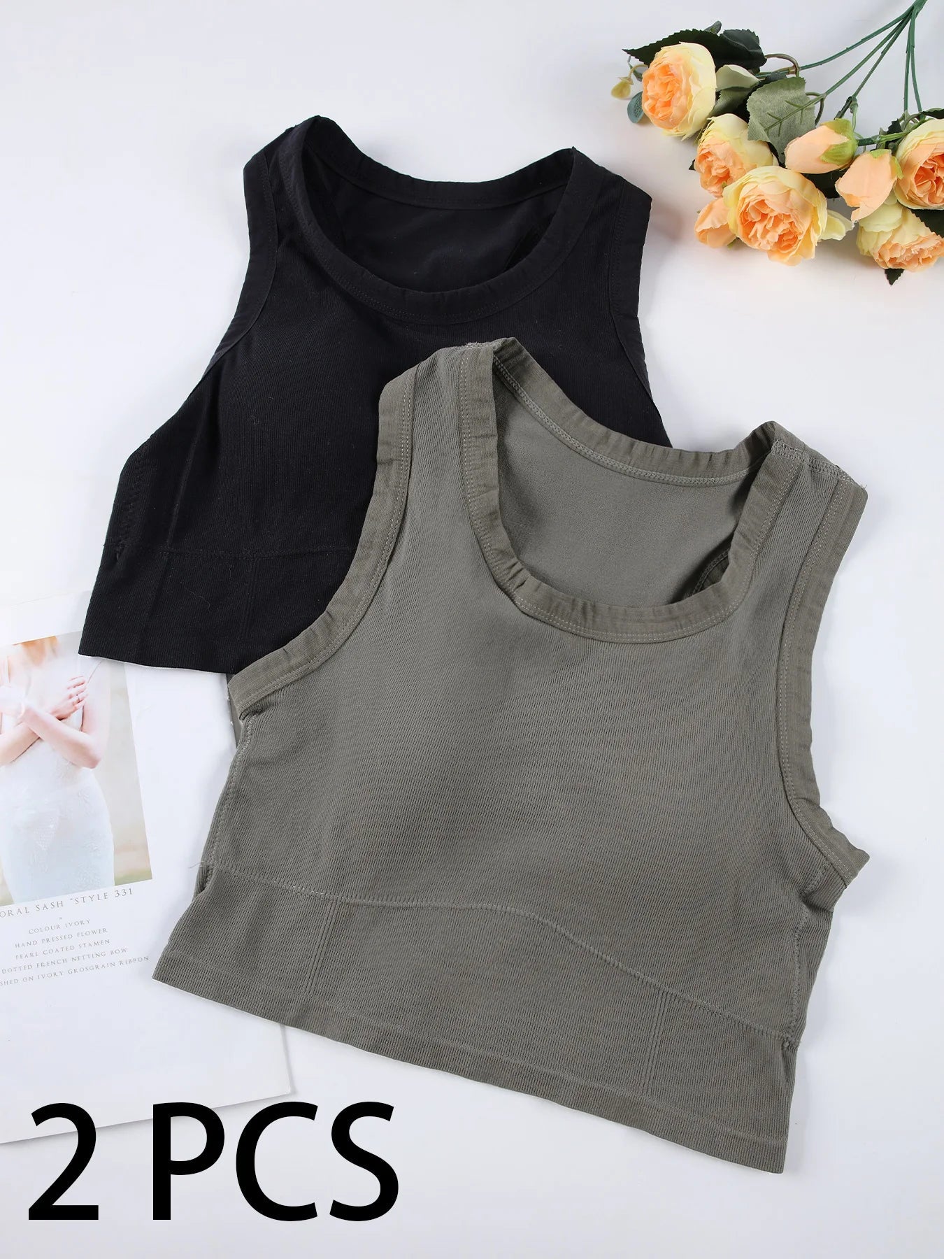 2 Pack Sports Bra Women Sleeveless Vest Beautiful Slim Tube Top Underwear With Bra Pads Undershirt Elastic Bralette Crop Top The Clothing Company Sydney