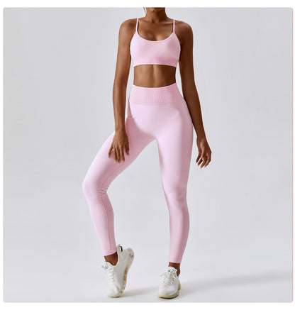 Seamless Athletic Wear Women Yoga Set 2 Piece Workout Tracksuit Sport Bra Gym Suits Fitness High Waist Running Leggings Sports Sets The Clothing Company Sydney