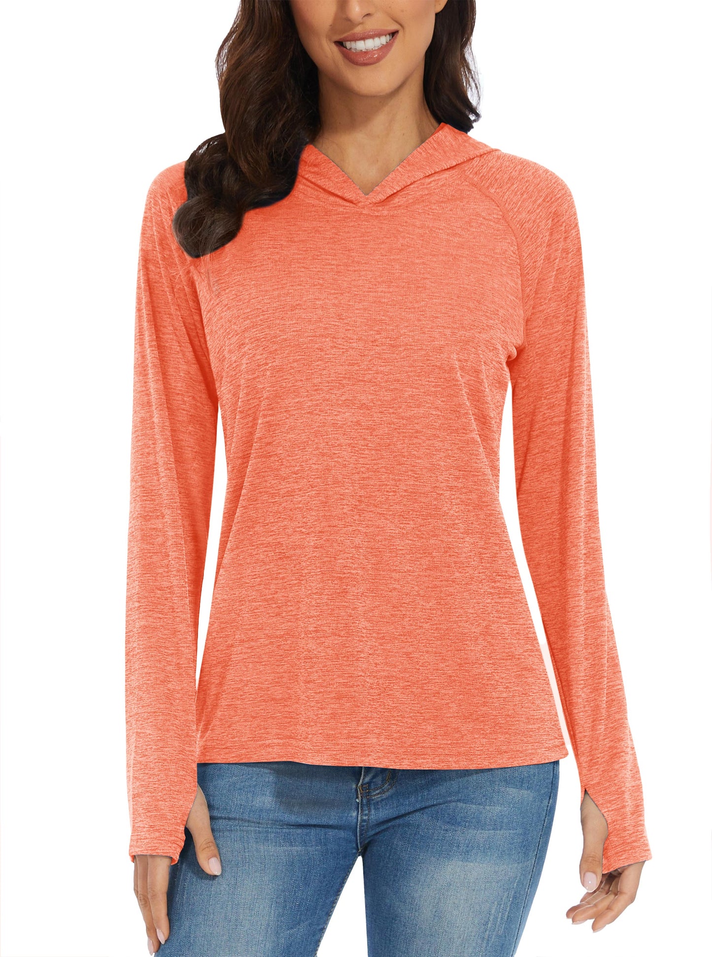 UPF50+ Breathable Long Sleeve Hoodie T-shirts Women's Sun/UV Protection Casual Hooded T shirts Outdoor Sports Pullover The Clothing Company Sydney