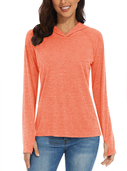 UPF50+ Breathable Long Sleeve Hoodie T-shirts Women's Sun/UV Protection Casual Hooded T shirts Outdoor Sports Pullover The Clothing Company Sydney