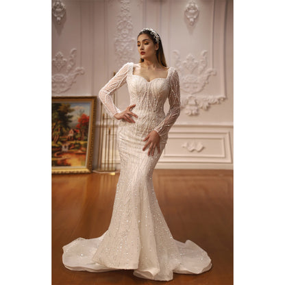 Mermaid Beading Lace Wedding Bridal Dress - The Clothing Company Sydney
