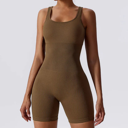 Women's Tracksuit Seamless Yoga Set One-Piece Yoga Clothes Sportswear Gym Workout Fitness Stretch Bodysuit Yoga Suit - The Clothing Company Sydney