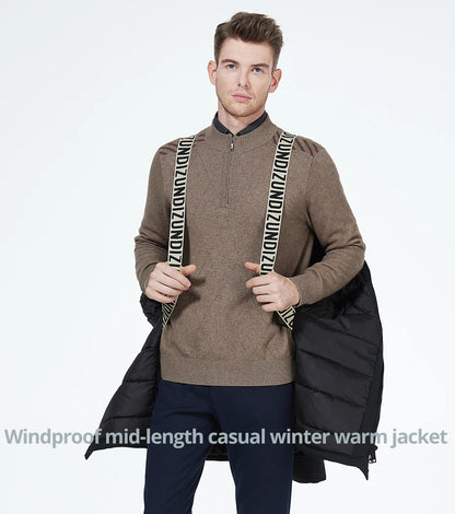 Men's parka jacket windproof warm outerwear Thicken puffer coat for winter - The Clothing Company Sydney