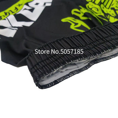Thai Boxing Shorts Printed MMA Muay Thai Men's Shorts Kickboxing Pants Kids Women Martial Arts Grappling Fight Wear - The Clothing Company Sydney