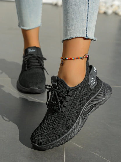 Women's Fall Casual Sneakers – Fly Weave, Lace-Up The Clothing Company Sydney