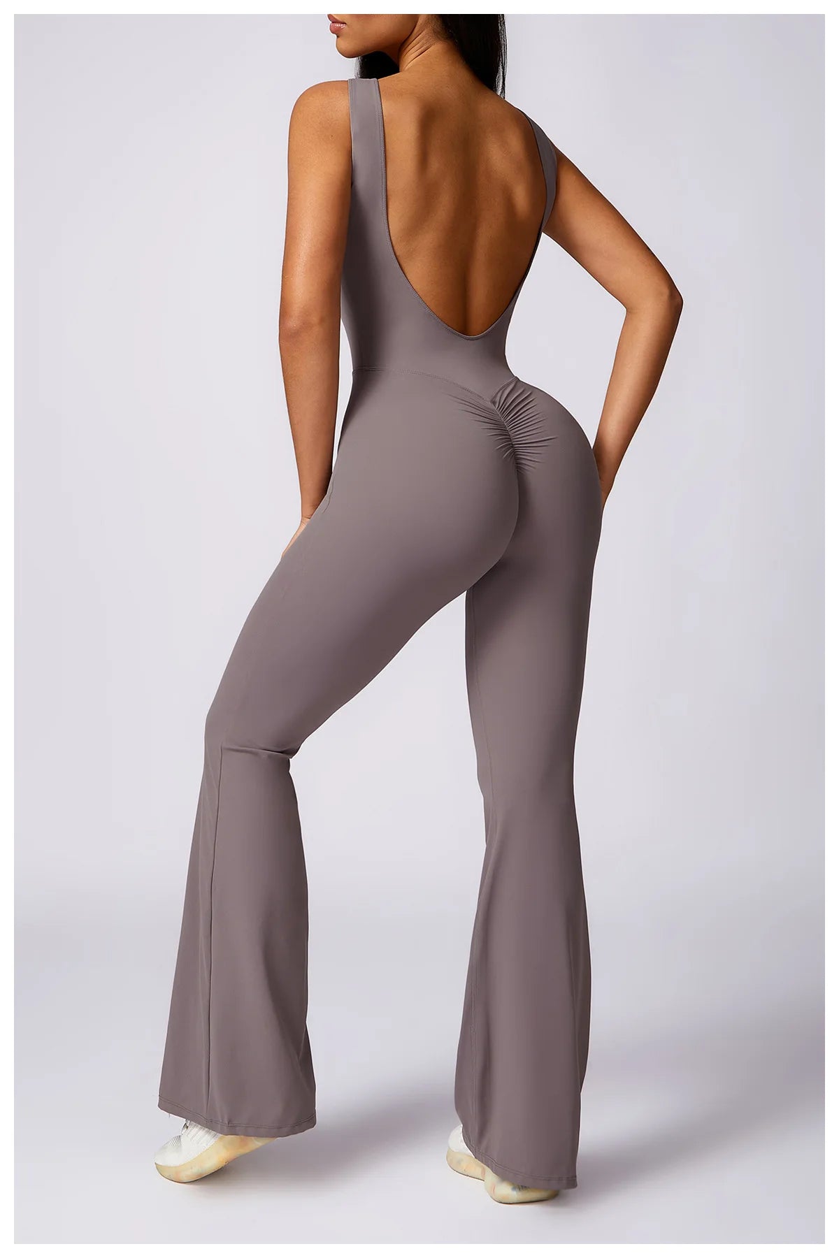 Women's V Back Jumpsuit Gym Set Sports Jumpsuit Training Yoga Suit Fitness Rompers Stretch Workout Bodysuits Sportswear - The Clothing Company Sydney