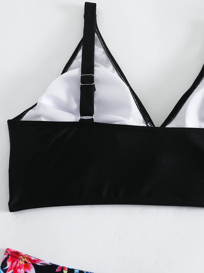 Two Piece Swimsuit Womens Bikini Set Beachwear Push Up Summer Bathing Suit Triangle Bikini Low Waist Swimwear - The Clothing Company Sydney