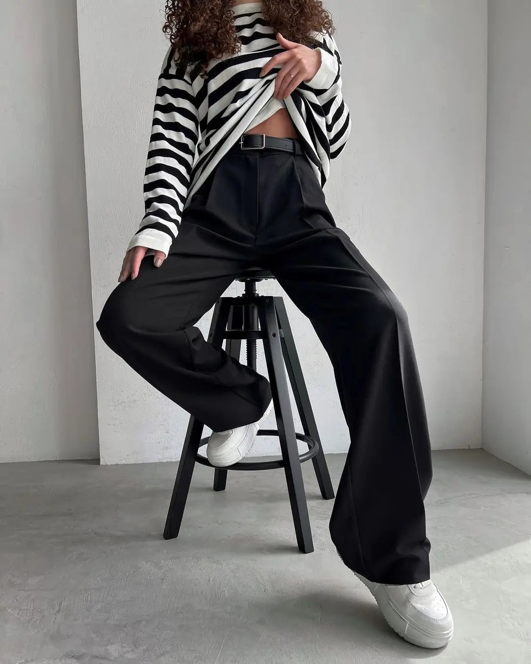 Classic Formal Straight Leg Pants Spring Summer Women's Versatile Casual Wear Loose Fit Wide Leg Pants The Clothing Company Sydney