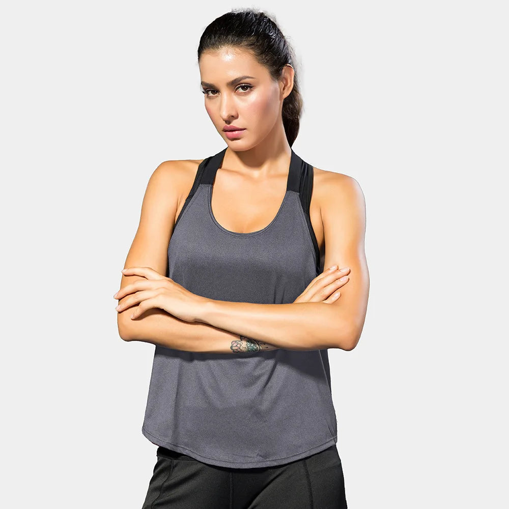 Women Gym Tops Black Sleeveless Yoga Fitness Shirt Gym Vest Running workout Sports Backless Singlet Top The Clothing Company Sydney