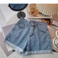 High Waist Plus-size Women Jeans Student Casual Versatile Trendy A- line Hot Pants Cotton Jeans Shorts The Clothing Company Sydney