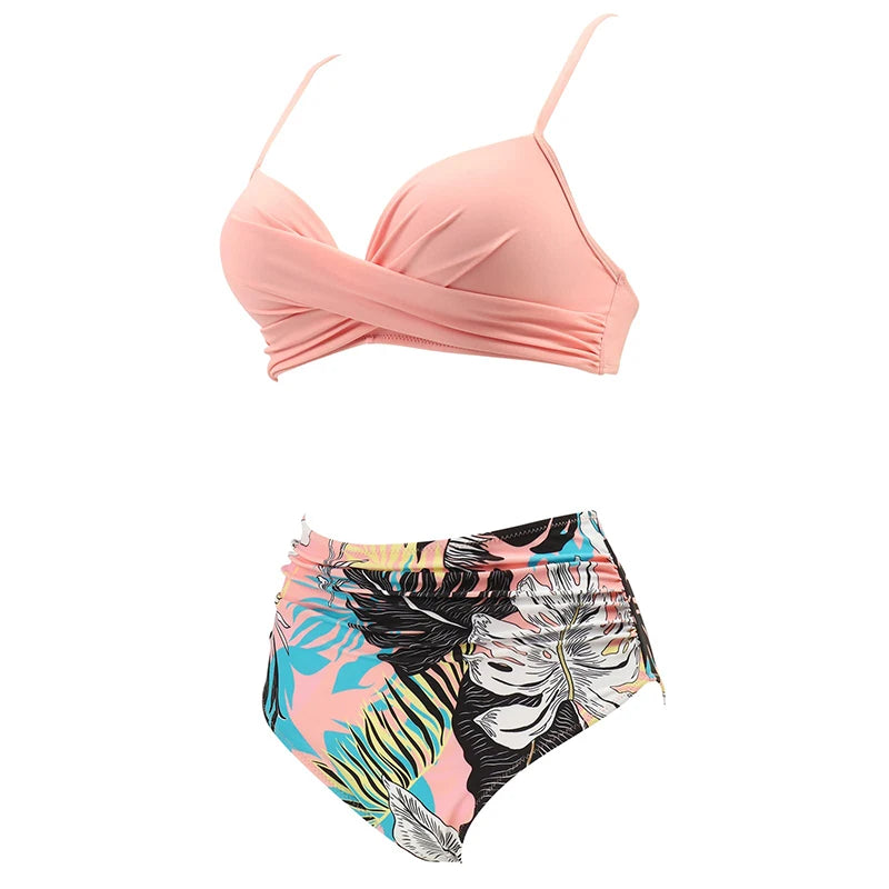 Two Piece Swimsuit Womens Bikini Set Beachwear Push Up Summer Bathing Suit Triangle Bikini Low Waist Swimwear - The Clothing Company Sydney