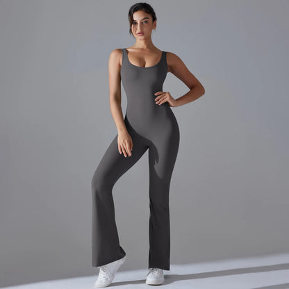 V Back Jumpsuit Gym Set Women Training Yoga Suit Sportswear Sports Fitness Rompers Stretch Workout Bodysuits The Clothing Company Sydney