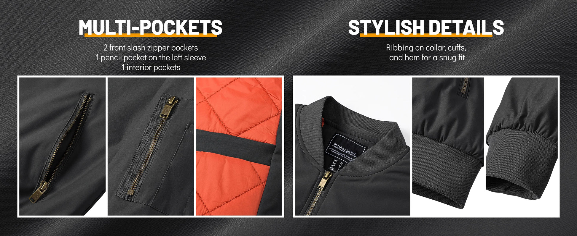 Winter Padded Bomber Jackets Outwear Men's Retro Pilot Jacket Coat Casual Baseball Jackets Varsity Jackets Streetwear - The Clothing Company Sydney