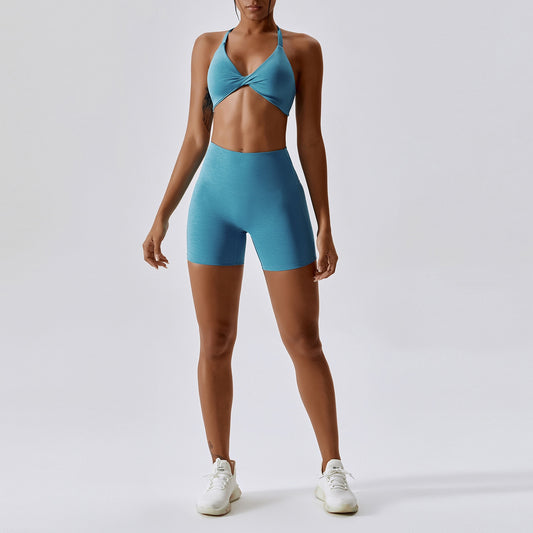 2 Piece Yoga Set Gym Set Workout Clothes for Women Seamless High Waist Leggings Sports Bra Suit Clothing Shorts Women's Tracksuit The Clothing Company Sydney