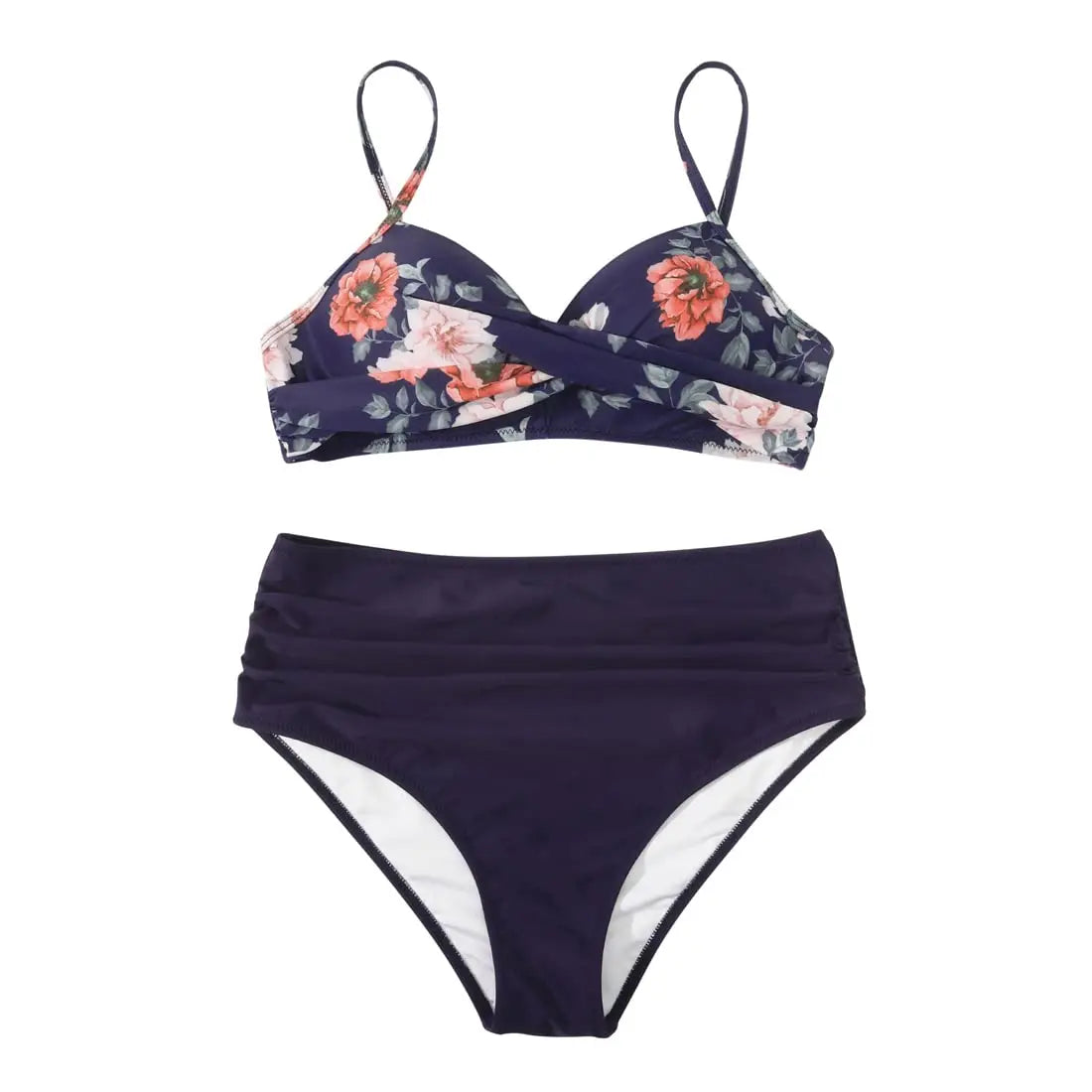 Vintage High Waist Women Push Up Swimwear Printed Swimsuit Beachwear Summer Bathers Bathing Suit Bikini Set - The Clothing Company Sydney