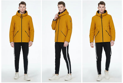 Men's  Lightweight Cotton Jacket Casual Trend Coat Male Windbreaker Coat hooded Jacket - The Clothing Company Sydney