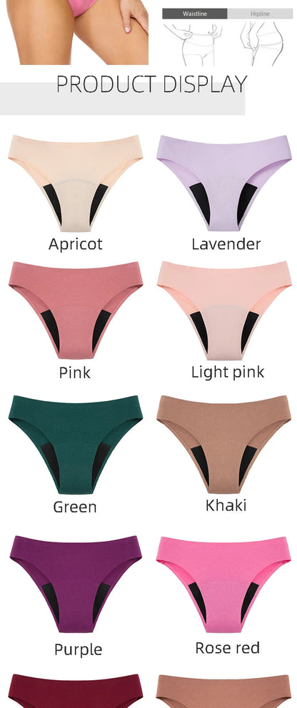 3 Pack Seamless Cotton Menstrual Panties 4-Layer Leakproof Fast Absorption Period Panties Mid-Rise Incontinence Underwear The Clothing Company Sydney