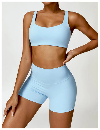 Women's Yoga Shorts Gym Leggings Cycling Slim Fit Workout Shorts High Waist Sports Shorts - The Clothing Company Sydney