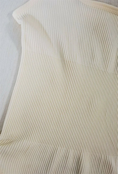 Ribbed Jumpsuit Daily Shaper Bodysuits Compression Open Crotch Shapewear Suit Playsuit - The Clothing Company Sydney