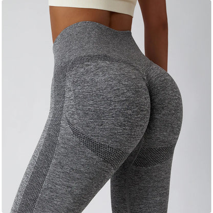 Women's Ribbed Seamless Yoga Pants High Waist Gym Leggings Sports Fitness Legging Running Tights - The Clothing Company Sydney