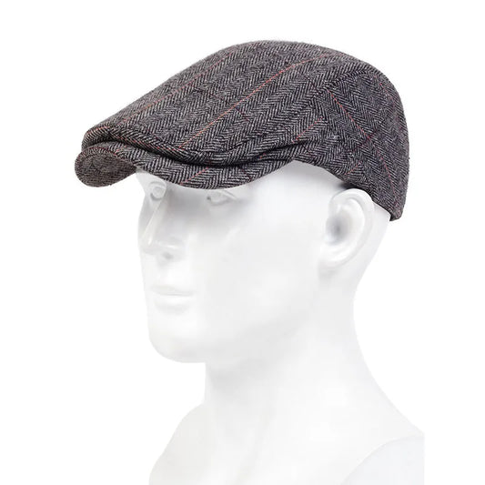 Fashion Plaid Stripe Newsboy Cap for Men Women Flat Ivy Vintage Hat Irish Outdoor Beret Hat - The Clothing Company Sydney