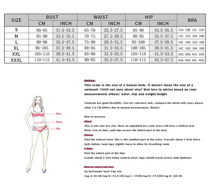 Women's Bikini Roped Swimsuit Set Split European And American Printed Beach Swimwear - The Clothing Company Sydney